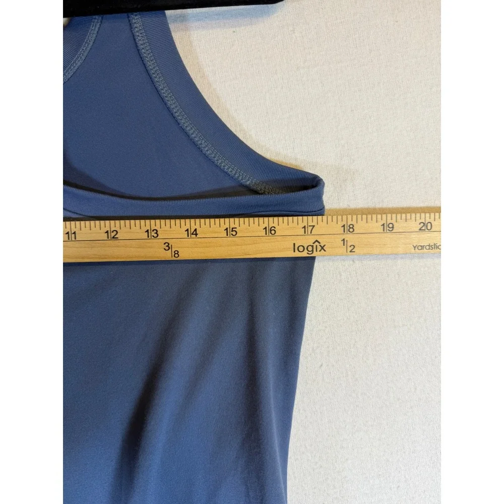 Nike Dri-FIT Racerback Tank Top Womens Small Blue Athletic Gym Shirt Logo